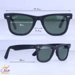 عینک آفتابی ری بن مشکی شیشه سبز پلاریزه RB2140 - Image 2