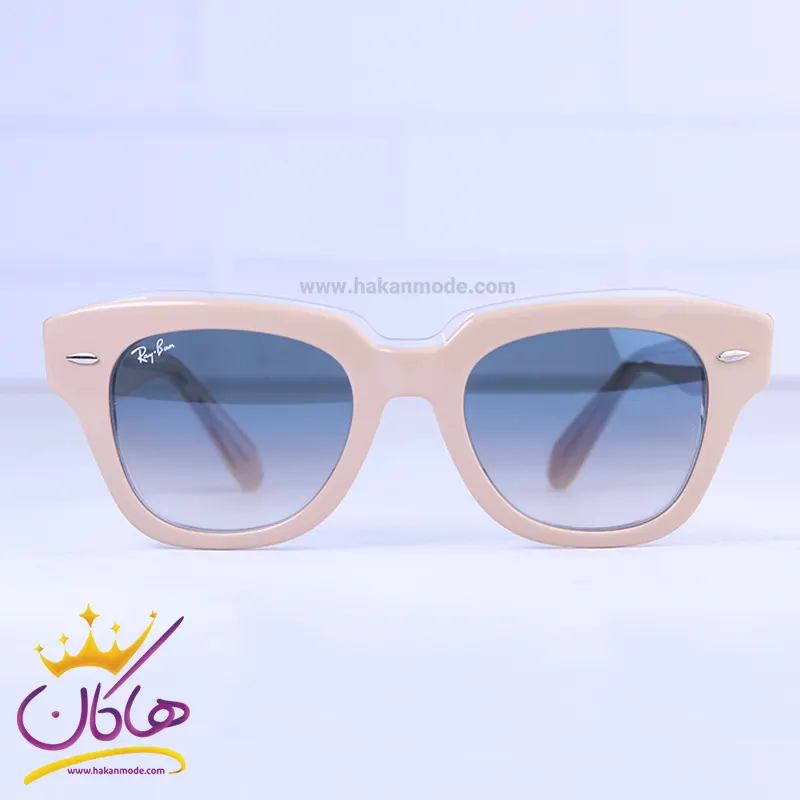 Ray-ban-sunglasses-code-RB-2186-navy-cream1.webp عینک آفتابی ری بن کرم استیت RB2186 - Image 1