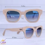 عینک آفتابی ری بن زنانه فریم ویفرر کرمی RB 2186/1 - Image 2