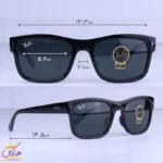 عینک آفتابی ری بن مردانه فریم مستطیل مشکی RB 4428/1 - Image 2