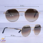عینک آفتابی مردانه ری بن طلایی شیشه قهوه ای RB8265/3 - Image 2