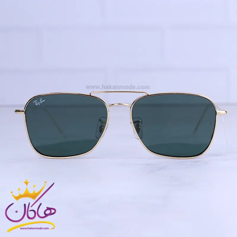 Ray-ban-sunglasses-code-RO-102S.21.webp عینک آفتابی ری بن مردانه طلایی شیشه سبز RO 102S/2 - Image 1