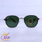 عینک آفتابی مردانه ریبن طلایی شیشه سبز RB3674/1