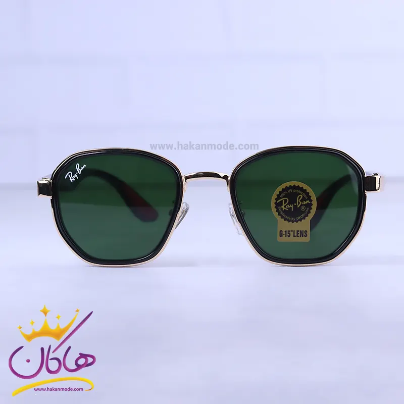 Rayban-highcopy-sunglasses-code-RB-3674.11.webp عینک آفتابی مردانه ریبن طلایی شیشه سبز RB3674/1 - Image 1