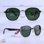عینک آفتابی مردانه ریبن طلایی شیشه سبز RB3674/1 - Image 2