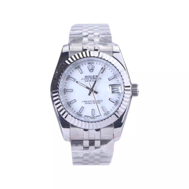 Rolex-Watch-Code-4042.661.webp ساعت رولکس زنانه فلزی دیت جاست صفحه سفید 4042/66 - Image 1
