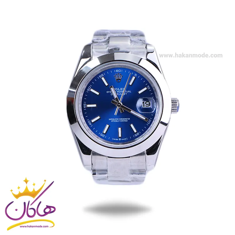 Rolex-watch-code-4045.41.webp ساعت مچی رولکس اویستر مردانه فلزی صفحه آبی 4045/4 - Image 1