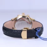 ساعت مچی رومانسون زنانه چرم مشکی قاب طلایی L 2076/1 - Image 3