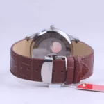 ساعت عقربه ای رومانسون مردانه چرم قهوه ای صفحه سفید G1533/5 - Image 3