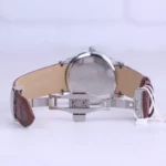 ساعت عقربه ای رومانسون مردانه چرم قهوه ای صفحه سفید G1533/5 - Image 2