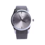 ساعت عقربه ای رومانسون مردانه بند چرم طوسی G1533/6