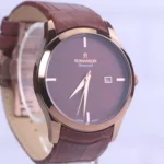 ساعت عقربه ای رومانسون مردانه بند چرم قهوه ای G1533/9 - Image 2