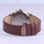 ساعت عقربه ای رومانسون مردانه بند چرم قهوه ای G1533/9 - Image 4