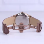 ساعت عقربه ای رومانسون مردانه بند چرم قهوه ای G1533/9 - Image 3