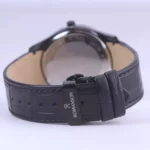 ساعت مچی رومانسون مردانه بند چرم مشکی قاب مشکی G1534/1 - Image 2