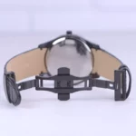 ساعت مچی رومانسون مردانه بند چرم مشکی قاب مشکی G1534/1 - Image 3