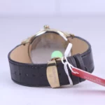 ساعت مچی رومانسون مردانه بند چرم مشکی قاب طلایی G1535/2 - Image 4
