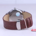 ساعت مچی رومانسون مردانه بند چرم قهوه ای صفحه سفید G1535/6 - Image 3