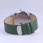 ساعت مچی رومانسون مردانه بند چرم سبز قاب نقره ای G1535/7 - Image 3