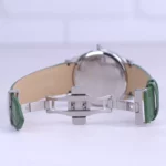 ساعت مچی رومانسون مردانه بند چرم سبز قاب نقره ای G1535/7 - Image 4