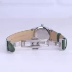 ساعت مچی رومانسون زنانه بند چرم سبز قاب نقره ای L1535/7 - Image 3
