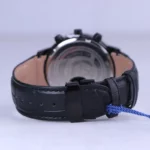 ساعت عقربه ای رومانسون مردانه بند چرم تمام مشکی G 2070/3 - Image 3