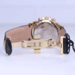 ساعت عقربه ای رومانسون مردانه چرم مشکی قاب طلایی G 2102/3 - Image 2