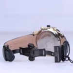 ساعت عقربه ای رومانسون مردانه بند چرم مشکی G 2103/1 - Image 2