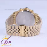 ساعت مچی مردانه رومانسون فلزی طلایی صفحه مشکی 9766/1 - Image 3