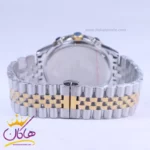 ساعت مچی رومانسون مردانه فلزی نقره ای طلایی صفحه مشکی 9766/5 - Image 3