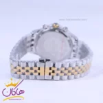 ساعت مچی زنانه رومانسون فلزی نقره ای طلایی صفحه مشکی 9766/6 - Image 3