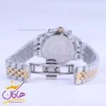 ساعت مچی زنانه رومانسون فلزی نقره ای طلایی صفحه مشکی 9766/6 - Image 2