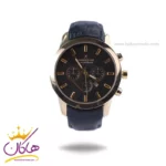 ساعت عقربه ای رومانسون مردانه چرم مشکی قاب طلایی G 2072/3