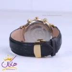 ساعت عقربه ای رومانسون مردانه چرم مشکی قاب طلایی G 2070/1 - Image 3