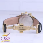 ساعت عقربه ای رومانسون مردانه چرم مشکی قاب طلایی G 2070/1 - Image 2