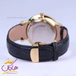 ساعت عقربه ای رومانسون مردانه بند چرم قاب طلایی G 2090/1 - Image 2