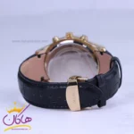 ساعت عقربه ای رومانسون مردانه بند چرم مشکی قاب طلایی G2098/1 - Image 3