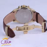 ساعت عقربه ای رومانسون مردانه بند چرم قهوه ای قاب طلایی G2102/2 - Image 3