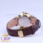 ساعت عقربه ای رومانسون زنانه بند چرم قهوه ای قاب طلایی L 2090/2/2 - Image 2