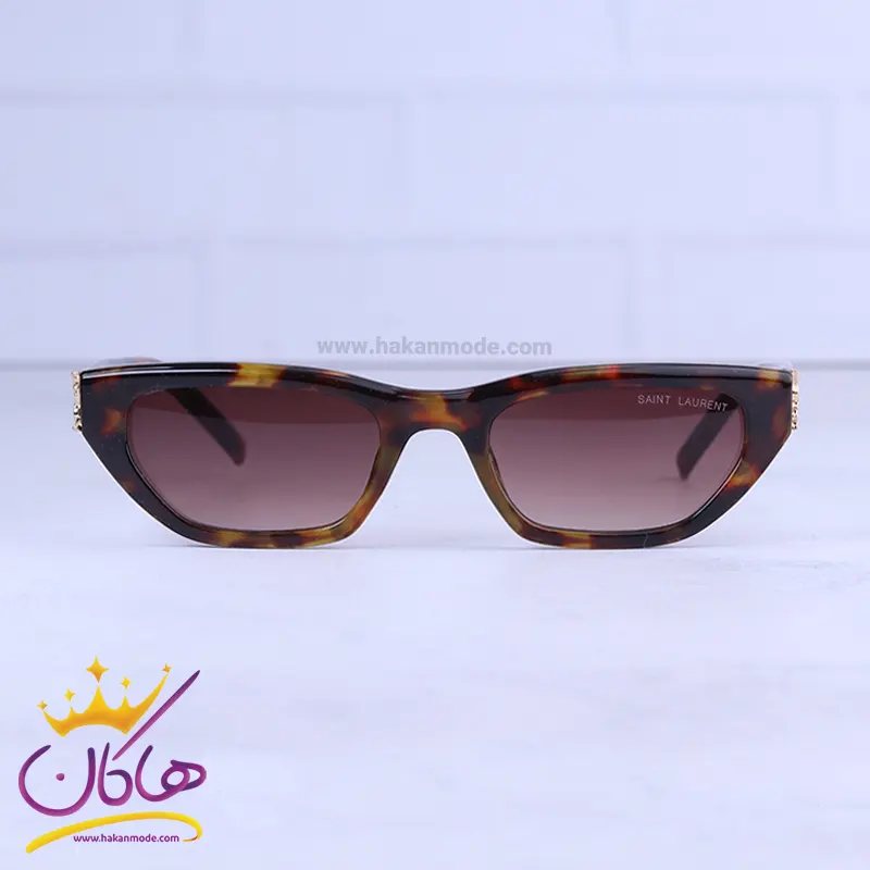 Saint-laurent-highcopy-sunglasses-code-2398.21.webp عینک آفتابی سن لورن زنانه فریم پلنگی 2398/2 - Image 1