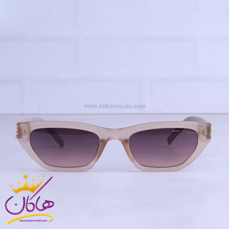 Saint-laurent-highcopy-sunglasses-code-2398.61.webp عینک آفتابی سن لورن زنانه فریم نسکافه ای 2398/6 - Image 1