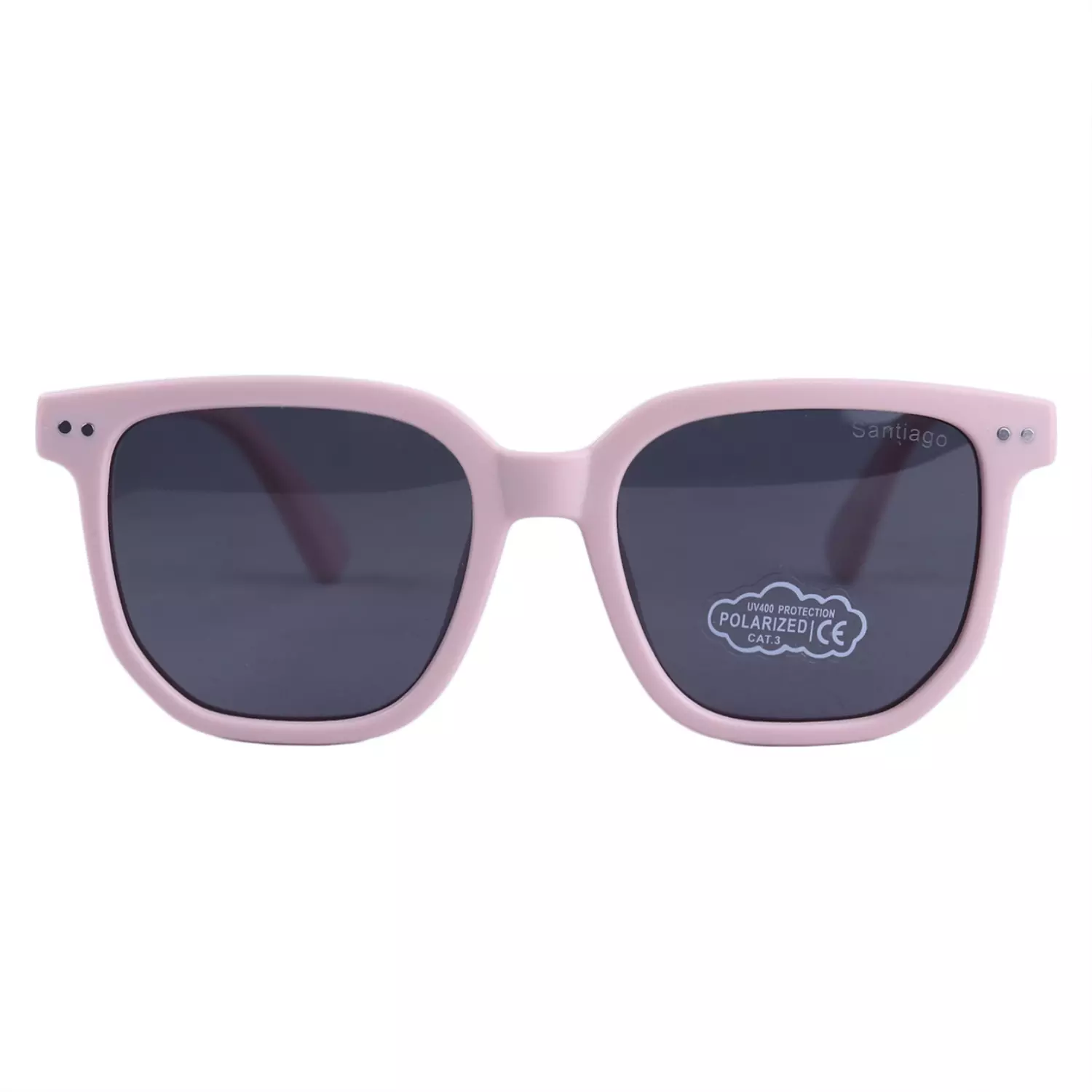 Santiago-Sunglasses-Code-11083.61.webp عینک آفتابی سانتیاگو بچگانه فریم صورتی مات 11083/6 - Image 1