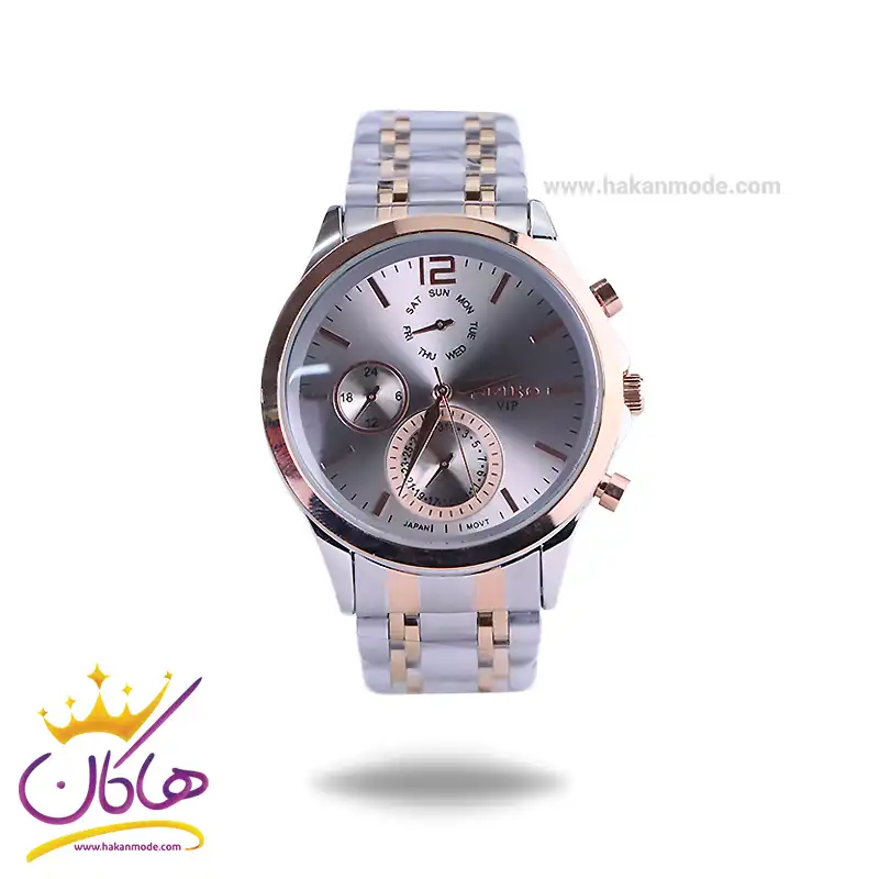 Seiko-VIP-watch-code-G-22055.11.webp ساعت مچی سیکو مردانه فلزی نقره ای رزگلد G22055/1 - Image 1