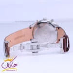 ساعت سیکو مردانه بند چرم قهوه ای قاب نقره ای کرنوگراف G9121/1 - Image 2