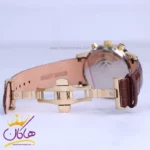 ساعت مچی سیکو مردانه بند چرم قاب طلایی کرنوگراف G9233/15 - Image 2