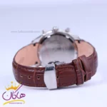 ساعت مچی سیکو زنانه بند چرم قهوه ای قاب نقره ای کرنوگراف L9121/2 - Image 3