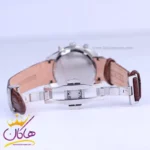 ساعت مچی سیکو زنانه بند چرم قهوه ای قاب نقره ای کرنوگراف L9121/2 - Image 2