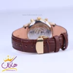 ساعت سیکو زنانه بند چرم قهوه ای قاب طلایی کرنوگراف L9231/2 - Image 3