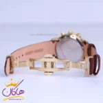 ساعت مچی سیکو زنانه بند چرم قهوه ای قاب طلایی کرنوگراف L9232/4 - Image 2