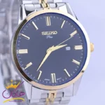 ساعت مچی سیکو مردانه فلزی نقره ای طلایی صفحه آبی G31622/8 - Image 2
